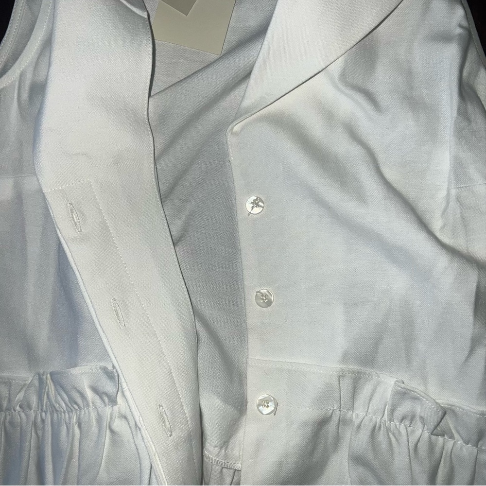 Tuckernuck Oxford White Sleeveless Royal Shirt Dress - Picture 6 of 7